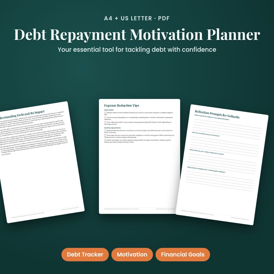 Debt Repayment Motivation Planner: Stay Inspired on Your Journey