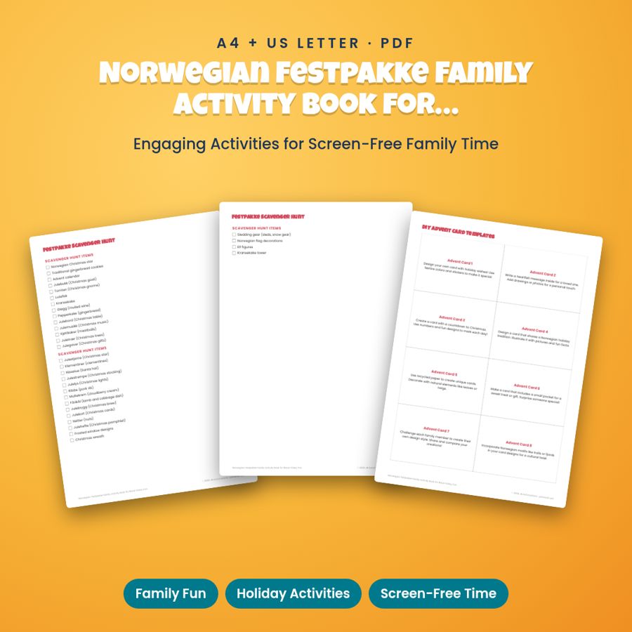 Norwegian Festpakke Family Activity Book for Black Friday Fun