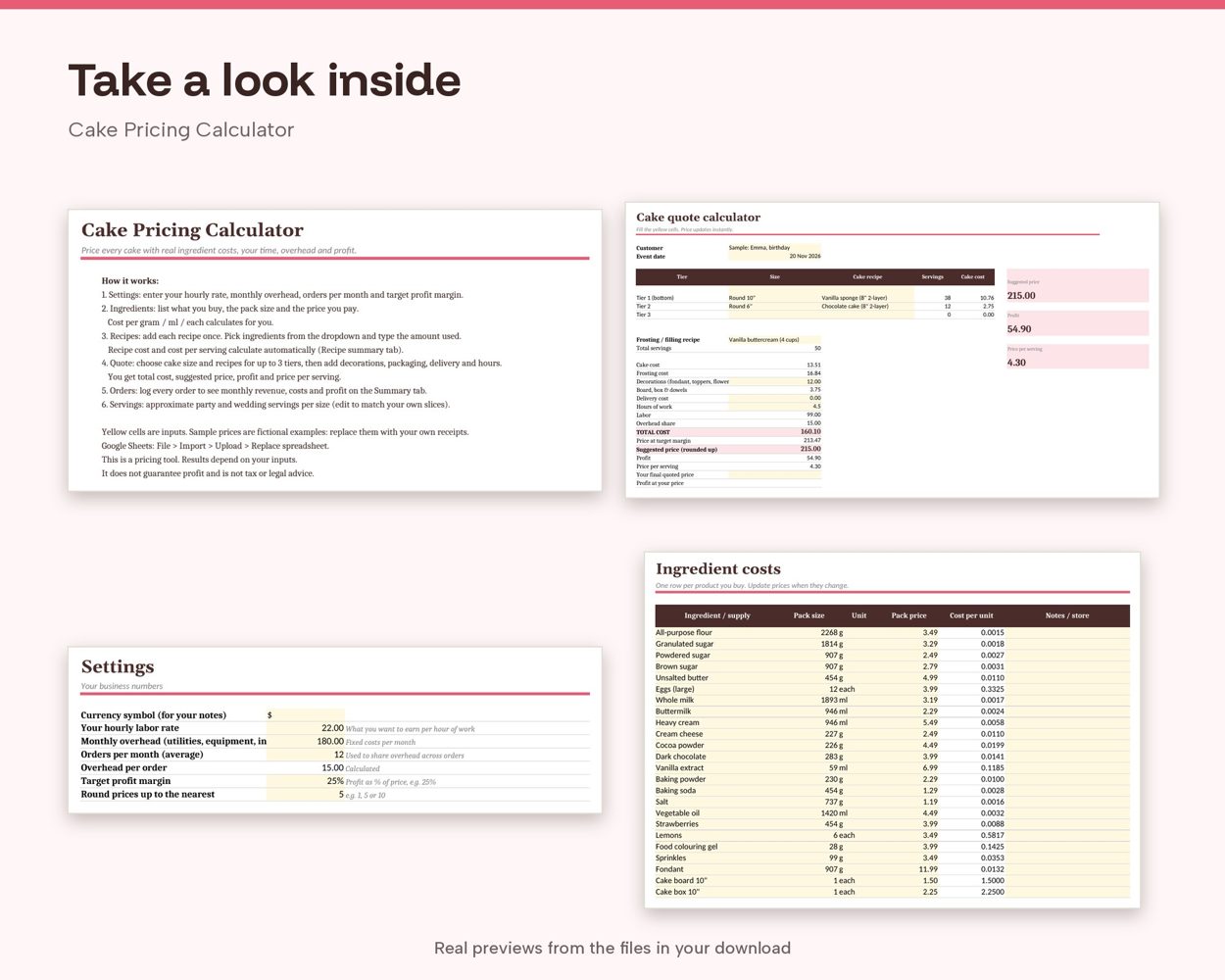Cake Pricing Calculator – preview 2