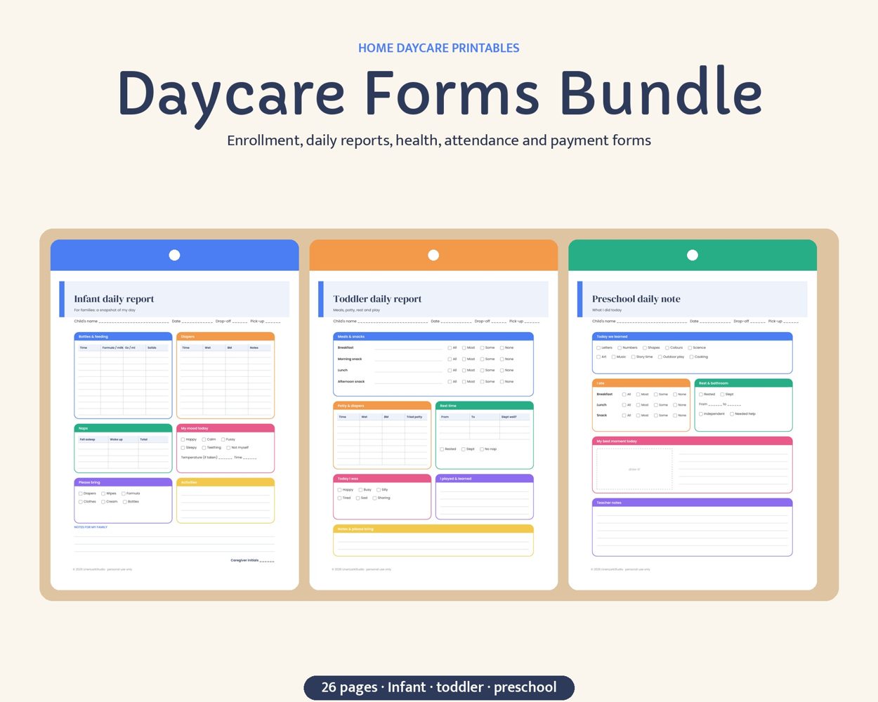 Daycare Forms Bundle – cover