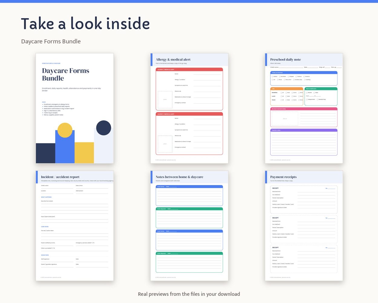 Daycare Forms Bundle – preview 2