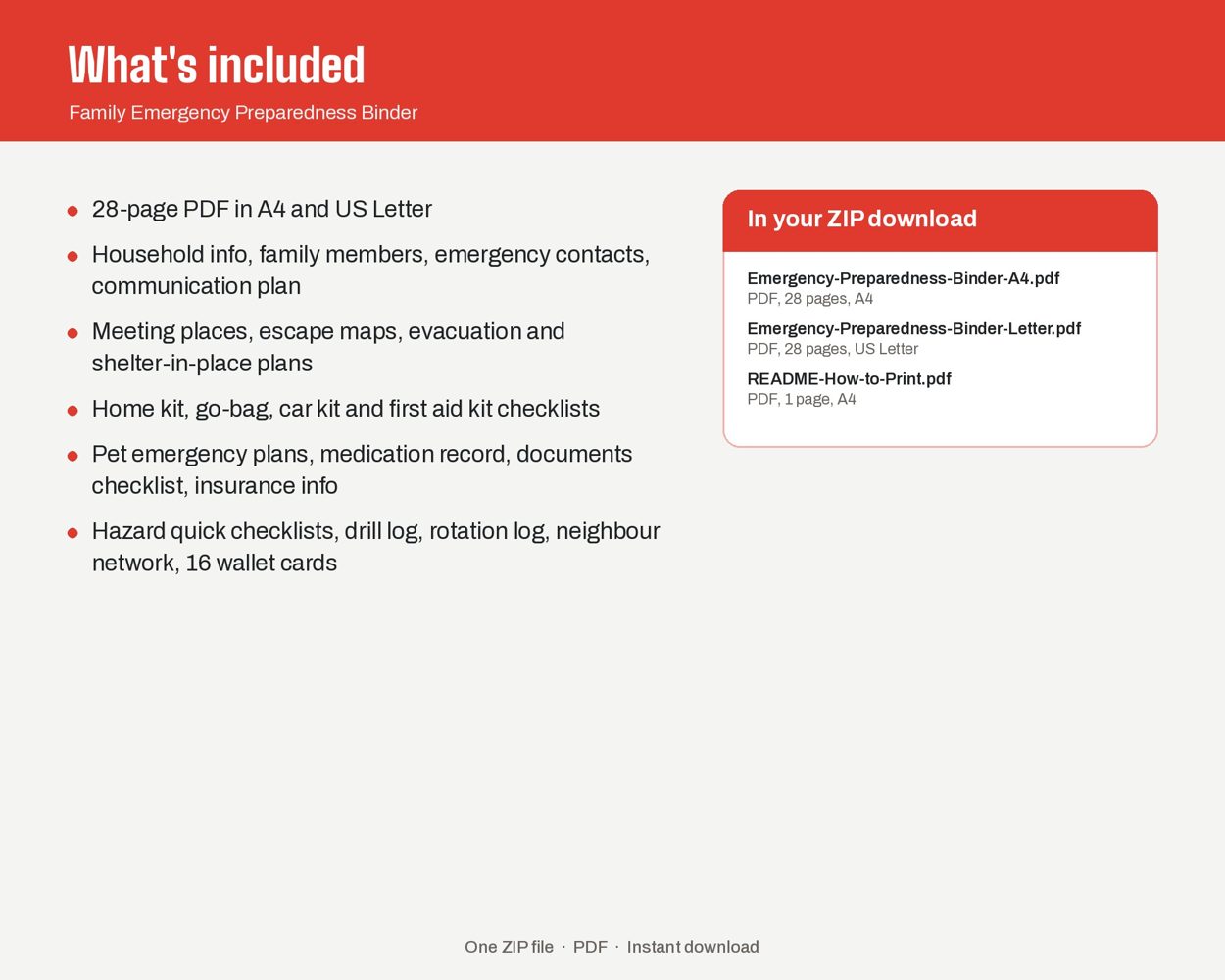 Family Emergency Preparedness Binder – preview 3