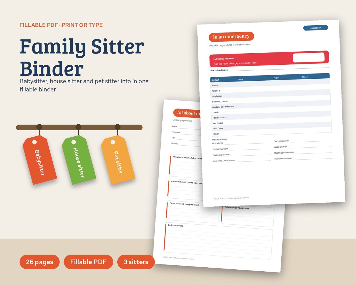 Family Sitter Binder – cover
