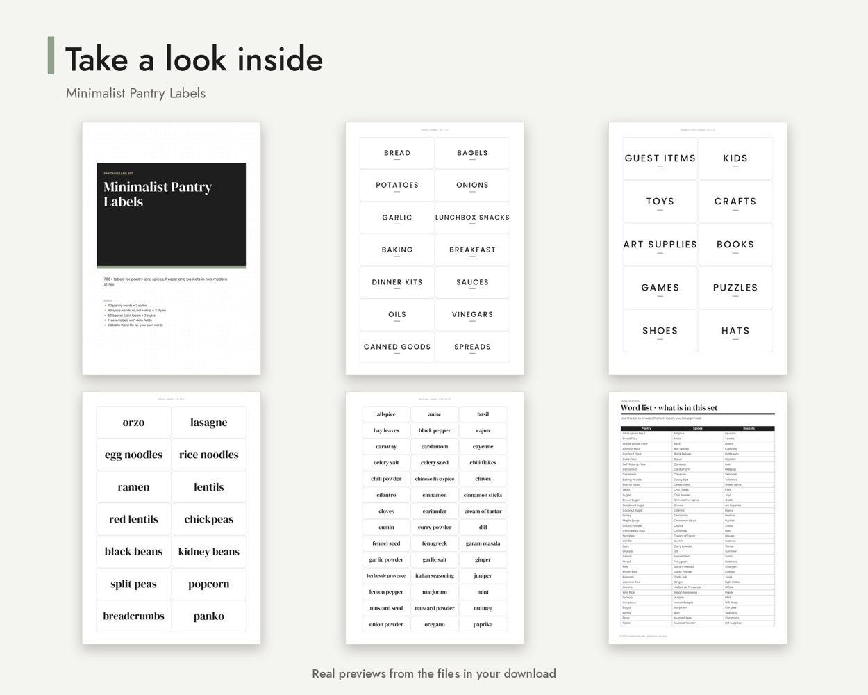 Minimalist Pantry Labels – preview 2