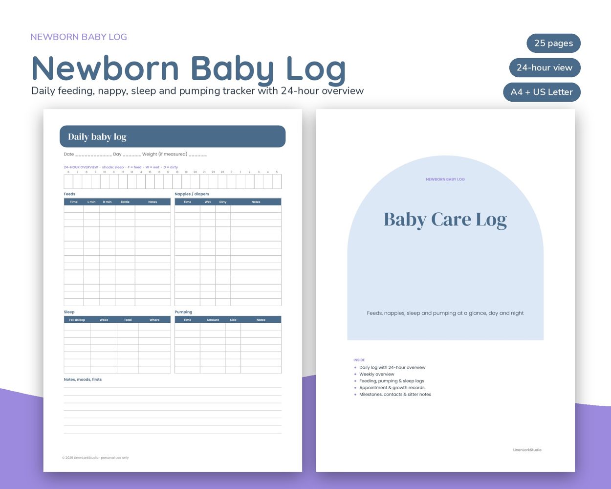 Newborn Baby Log – cover