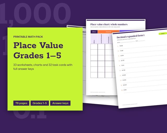 Place Value Grades 1–5