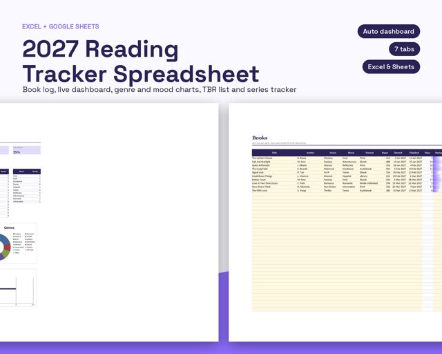 2027 Reading Tracker Spreadsheet