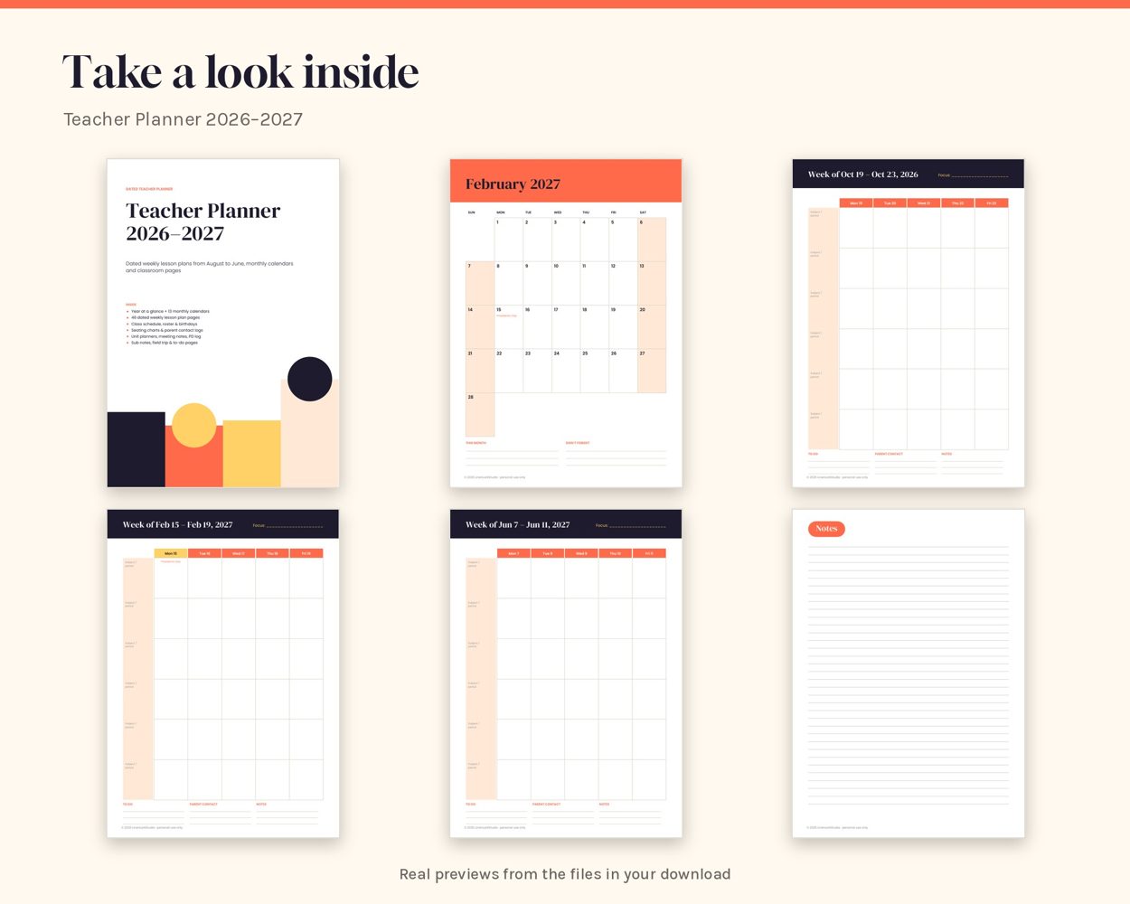 Teacher Planner 2026–2027 – preview 2